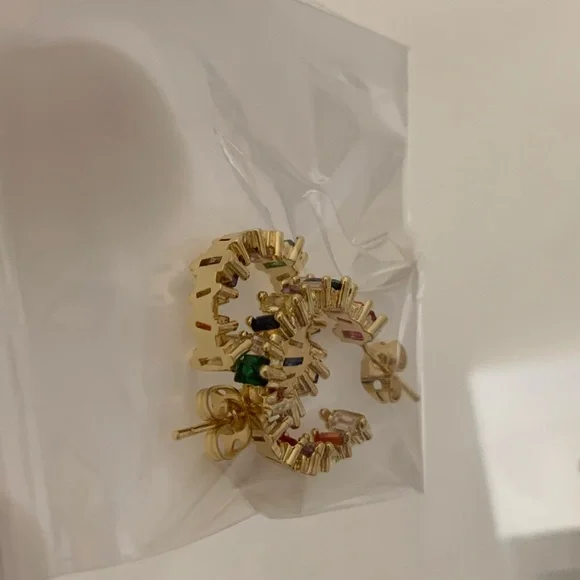 Colorful Hoop Earrings, NWT - Picture 9 of 9